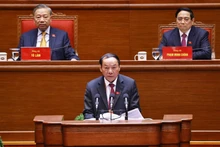 Minister of Culture, Sports and Tourism Nguyen Van Hung presents a paper at a discussion session of the 14th National Party Congress. (Photo: VNA)