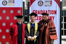 Lam Nguyen Bao at his master's graduation in Switzerland. (Photo courtesy of Lam Nguyen Bao)
