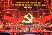 A special art performance programme welcoming the National Patriotic Emulation Congress. (Photo: VNA)