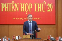 Party General Secretary To Lam, head of the Central Steering Committee for Prevention and Control of Corruption, Wastefulness, and Negative Phenomena, speaks at the event (Photo: NDO)