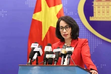 Spokesperson of the Ministry of Foreign Affairs Pham Thu Hang answers reporters' questions (Photo: VNA)