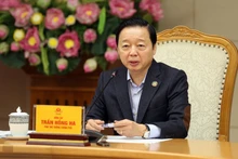 Deputy Prime Minister Tran Hong Ha, Chairman of the National Civil Aviation Security Committee, chairs a Committee meeting on preparations for the five-year term review and the launch of the newly restructured Committee (Photo: VGP/Minh Khoi).