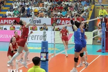 Vietnamese and Russian players in the final match of VTV Ferroli Cup 2025. (Photo: VNA)
