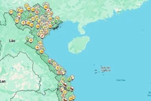 The interface of the digital agricultural products map allows visitors to easily explore and look up signature products from 34 localities across the country.