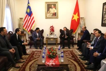 Vietnamese Deputy Prime Minister Tran Hong Ha (R) receives President of the Malaysia–Viet Nam Chamber of Commerce (MVCC) Richard Khor. (Photo: VGP)