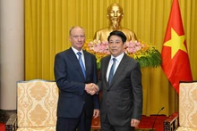 State President Luong Cuong hosts a reception for Nikolai Patrushev, Aide to the President of Russia and Chairman of the Maritime Board on September 16, 2025. (Photo: NDO)