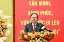 National Assembly (NA) Chairman Tran Thanh Man speaking at the congress