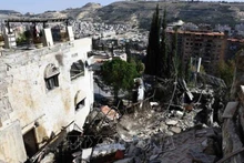 The aftermath of an Israeli airstrike on Damascus, Syria. (Photo: Xinhua/VNA)