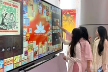 Visitors at the exhibition