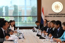 Delegation of the Viet Nam Journalists Association at the Thai Ministry of Foreign Affairs. (Photo: MINH THANG)