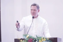Professor Michael Mehling from the Massachusetts Institute of Technology (MIT) speaking at the event
