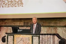 Vietnamese Ambassador to Switzerland Phung The Long speaks at the Viet Nam Day 2025. (Photo: VNA)