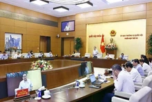 NA Chairman Tran Thanh Man speaks at the closing sitting of the 46th session of the NA Standing Committee on June 10. (Photo: VNA)