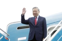 Party General Secretary To Lam leaves Ha Noi on February 18 morning to attend the inaugural meeting of the Board of Peace for Gaza in Washington D.C., the US. (Photo: VNA)