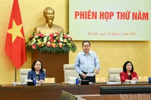 National Assembly Chairman Tran Thanh Man speaks at the fifth meeting of the National Election Council. (Photo: NDO)