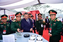 Party General Secretary To Lam at the ground-breaking ceremony of Viettel Group's semiconductor chip manufacturing plant at the Hoa Lac High-Tech Park in Ha Noi in January 2026 