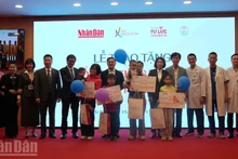 At the scholarship handover ceremony