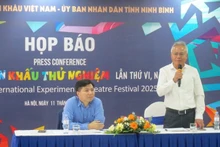 At the press conference about the festival