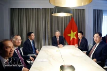 General Secretary of the Communist Party of Viet Nam To Lam (centre) holds phone talks with former US Senator Patrick Leahy on February 19. (Photo: VNA)