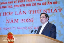 Prime Minister Pham Minh Chinh speaks at the first meeting in 2026 of the Government’s Steering Committee on science and technology development, innovation, digital transformation and Project 06 (Photo: VNA)