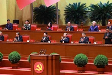 The Presidium chairs the 14th National Congress of the Communist Party of Viet Nam. (Photo: VNA)