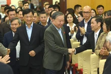 General Secretary To Lam meets voters in Ha Noi after the 10th session of the 15th National Assembly.