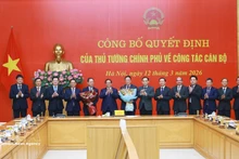 The appointment decision handover ceremony is held in Ha Noi on March 12. (Photo: VNA)