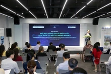 Director of the National Innovation Centre Vu Quoc Huy speaks at the conference (Photo: DUC MINH)