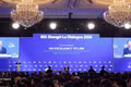 General Secretary of the Central Committee of the Communist Party of Viet Nam and President of the Socialist Republic of Viet Nam To Lam delivers a keynote address at the opening of the 23rd Shangri-La Dialogue in Singapore on May 29. (Photo: VNA)
