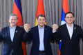 (From left) Cambodian Prime Minister Hun Manet, Vietnamese Prime Minister Le Minh Hung and Lao Prime Minister Sonexay Siphandone at working breakfast on May 8, 2026 in Cebu, the Philippines. (Photo: VNA)