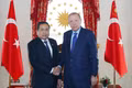 Viet Nam’s National Assembly Chairman Tran Thanh Man (L) and Turkish President Recep Tayyip Erdogan at their meeting in Istanbul on April 16, 2026. (Photo: VNA)