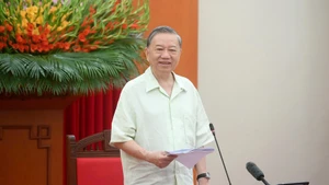 General Secretary To Lam had a working session with the Party Committee of the Ministry of Health, central and local departments, ministries and branches. (Photo: DANG KHOA)