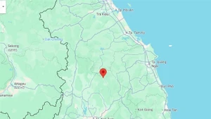 The site of November 8 morning’s earthquake in Quang Ngai, shown on Google Maps. (Photo: VNA)