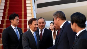 Sultan of Brunei Haji Hassanal Bolkiah arrives in Ha Noi on November 30 afternoon. (Photo: VNA)