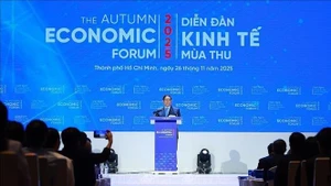 Prime Minister Pham Minh Chinh speaks at the opening and plenary session of the Autumn Economic Forum 2025 in HCM City on November 26. (Photo: VNA)