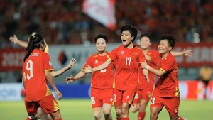 Viet Nam’s national women’s football team secured a dramatic 1–0 victory over Thailand on August 12. (Photo: VFF)