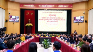 General Secretary To Lam attends the meeting between voters and candidates for the 16th National Assembly, 2026-2031 tenure, electoral district No. 1, Ha Noi. (Photo: DANG KHOA)