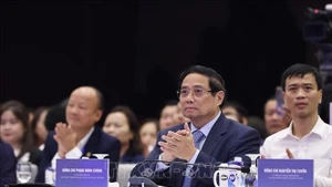 PM Pham Minh Chinh attends the plenary session of the Vietnam Private Economic Landscape Programme 2025 (ViPEL 2025) in Ha Noi on October 10. (Photo: VNA)