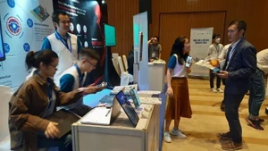 Digital transformation solutions are displayed in Ho Chi Minh City on Viet Nam Digital Transformation Day.
