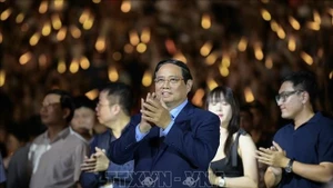 Prime Minister Pham Minh Chinh attended the “V Fest – Viet Nam Today” music festival. (Photo: VNA)