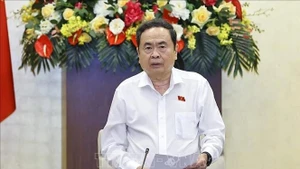 National Assembly Chairman Tran Thanh Man delivers closing remarks at the 49th session of the NA Standing Committee. (Photo: VNA)