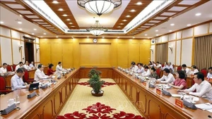 At a working session between the Politburo’s working group and the standing board of the Lai Chau provincial Party Committees (Photo: VNA)