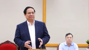 PM Pham Minh Chinh at the working session between the Politburo and the standing boards of the Party Committees of An Giang and Lam Dong provinces on September 3 (Photo: VNA)