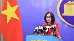 Spokeswoman of the Ministry of Foreign Affairs Pham Thu Hang speaks at the ministry's regular press briefing on January 8. (Photo: VNA)