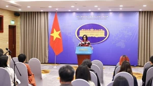 Spokeswoman of the Ministry of Foreign Affairs Pham Thu Hang speaks at the Ministry of Foreign Affairs' regular press briefing. (Photo: VNA)