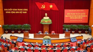 The Party Central Committee’s Organisation Commission's national teleconference to review Party building work in 2025 and set out tasks for 2026. (Photo: NDO)