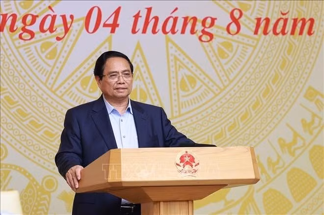 Prime Minister Pham Minh Chinh speaks at the event (Photo: VNA)