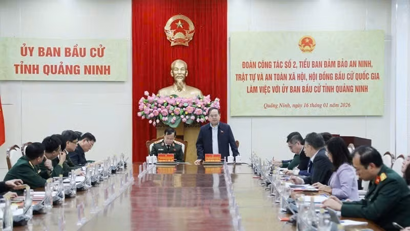 Delegation No. 2 of the National Election Council works with Quang Ninh Province.