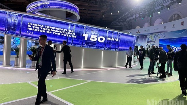 The exhibition space at Russian Energy Week. (Photo: THUY VAN)