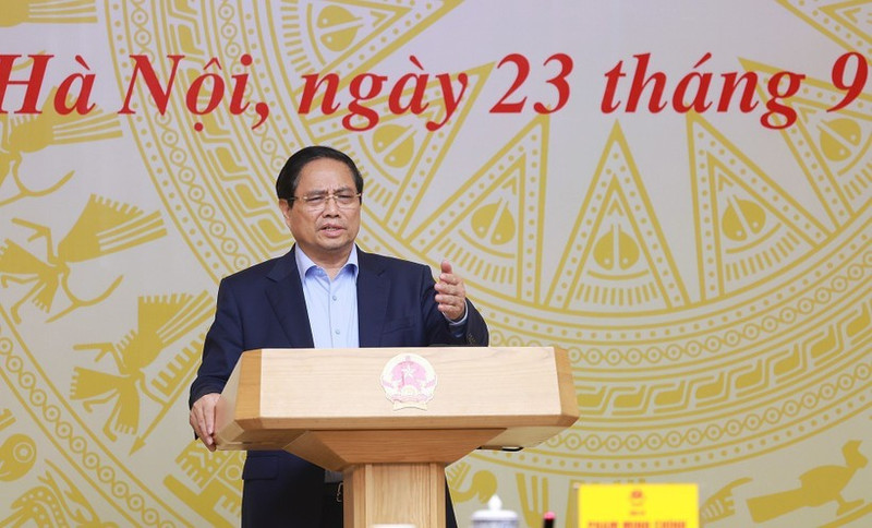 Prime Minister Pham Minh Chinh speaks at the 14th meeting of the National Steering Committee for Illegal, Unreported and Unregulated Fishing Prevention and Control. (Photo: VNA)